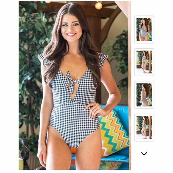 Checkered one piece swimsuit - Picture 1 of 3